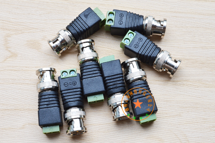 网线转bnc头 监控摄像机dc公bnc公头带接线柱bnc头 q9头bnc接线头