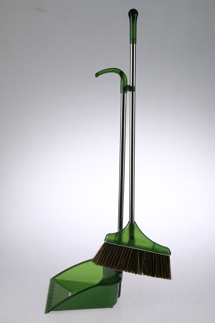 居家时尚家用塑料扫把畚斗组合 大口径软毛扫地扫帚大簸箕套装