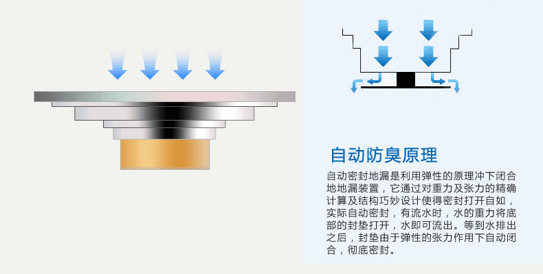 厂家直销海水艇5厘一体加厚不锈钢 防臭防虫地漏 卫生间阳台地漏
