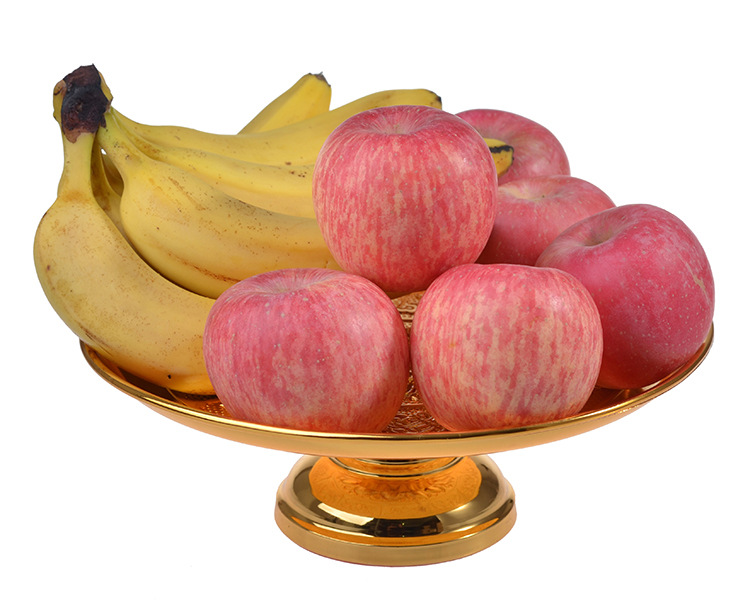 莲花果盘合金果盘供盘贡品水果盘供佛佛教用品观音供盘结缘