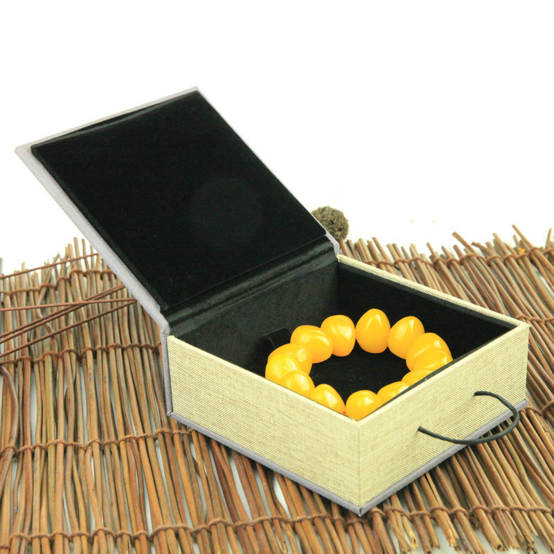 麻布木扣盒系列 成套饰品包装木扣盒子 高档首饰礼品包装盒定制