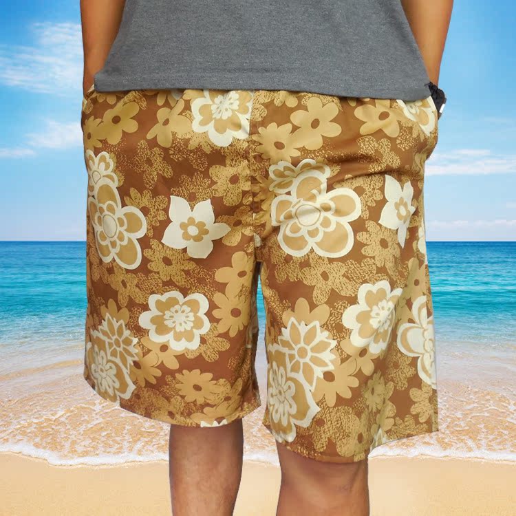 2015年新夏装男款棉大裤衩子 全棉印花男士短裤松紧腰两侧有口袋