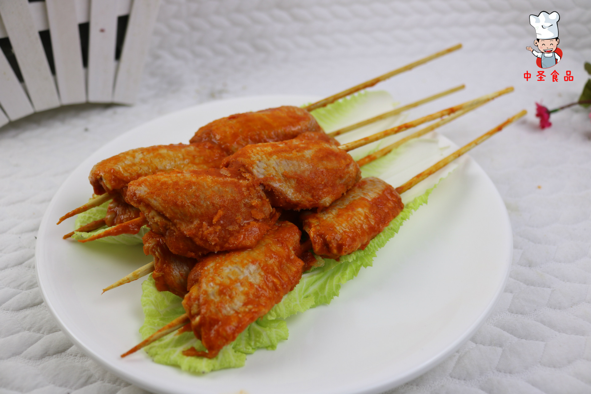 新鲜冷冻食品 正宗翅中串 鸡肉串 鸡翅串 单签翅中 烧烤必备 批发