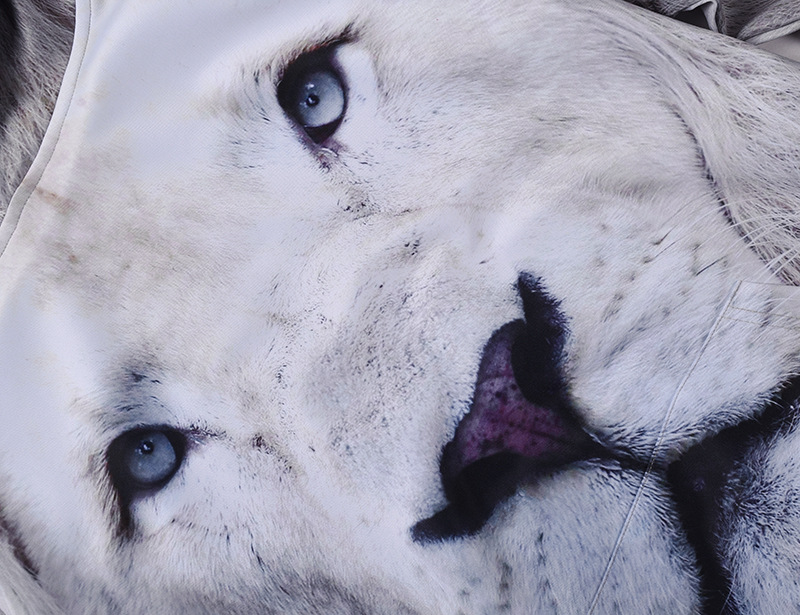 3d数码印花厂批发外贸薄款逼真狮毛狮子头