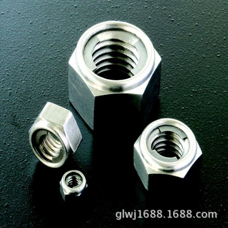 镀锌金属细牙锁紧螺母gb6184防松防滑螺帽自锁六角螺母