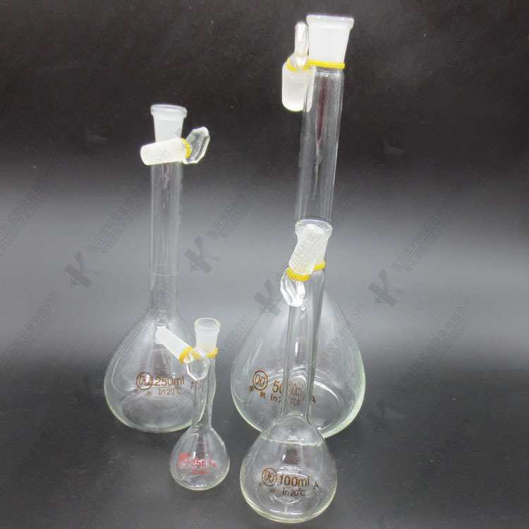 透明a级 玻璃容量瓶 1000ml 当量 定量 定容瓶 具塞容量瓶