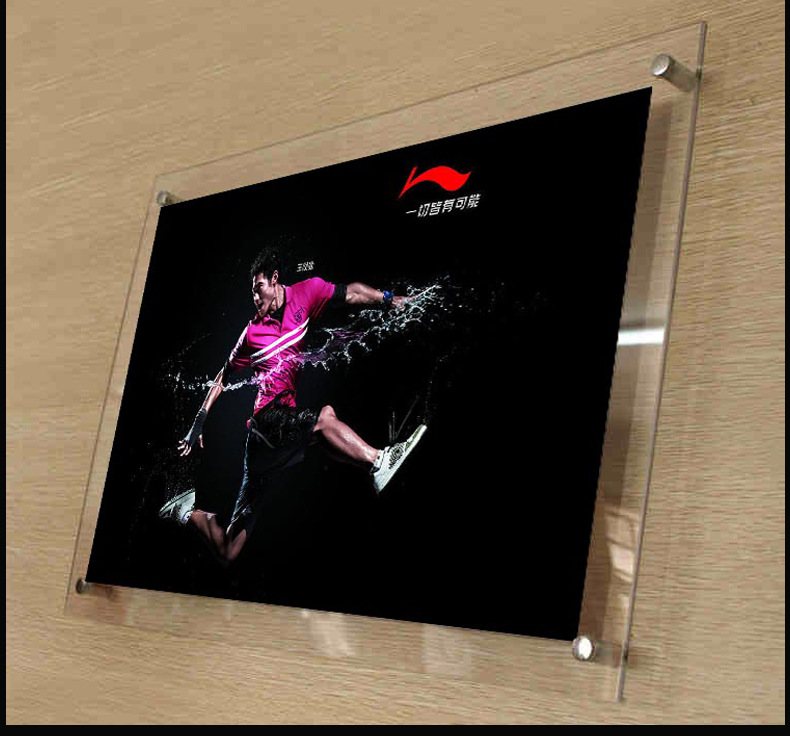亚克力平板展架 挂墙亚克力展板 带广告螺丝展板 大量销售