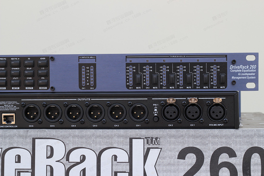 dbx260 专业数字音频处理器 3进6出 音箱音频矩阵 信号 处理器