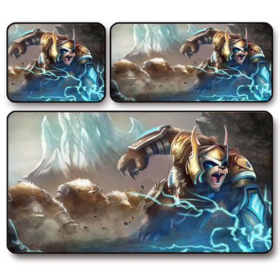 雷霆咆哮沃利贝尔 英雄联盟lol鼠标垫包邮 超大加厚游戏桌垫定制