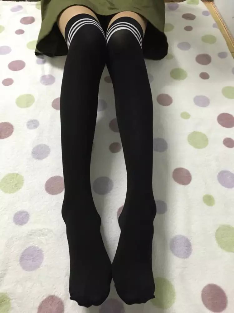 春秋80d天鹅绒长筒过膝袜 女士学生大腿-成人袜