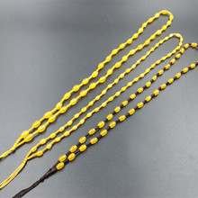 厂家批发 黄龙玉米珠项链绳 手工编织黄龙玉链子 米珠挂绳