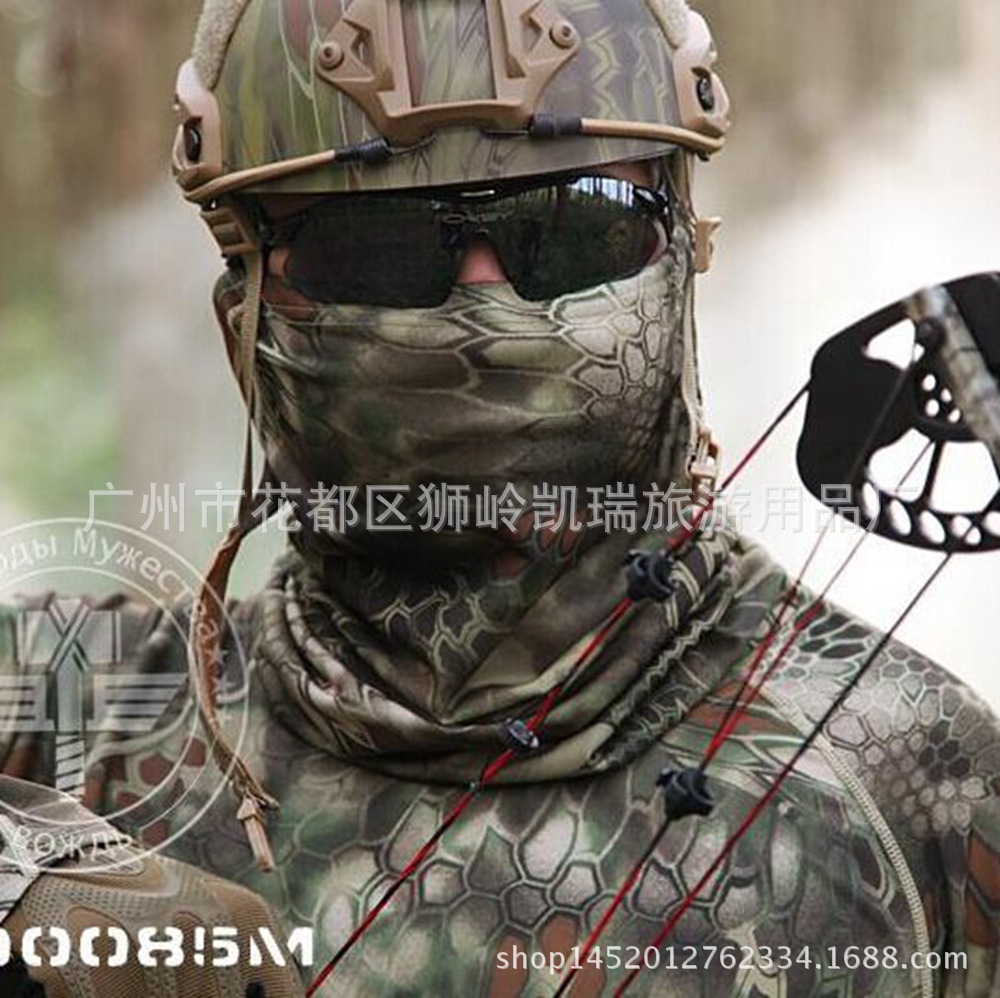 特种兵cs迷彩战术男女围脖秋冬户外骑行快