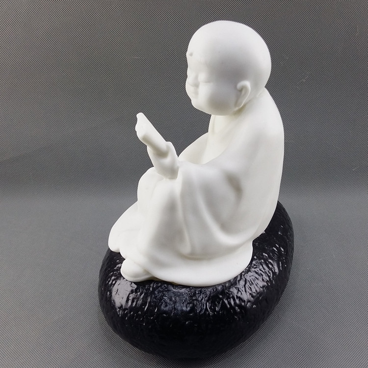 树脂工艺品摆件 一修小和尚思考者摆件 书房客厅家居饰品