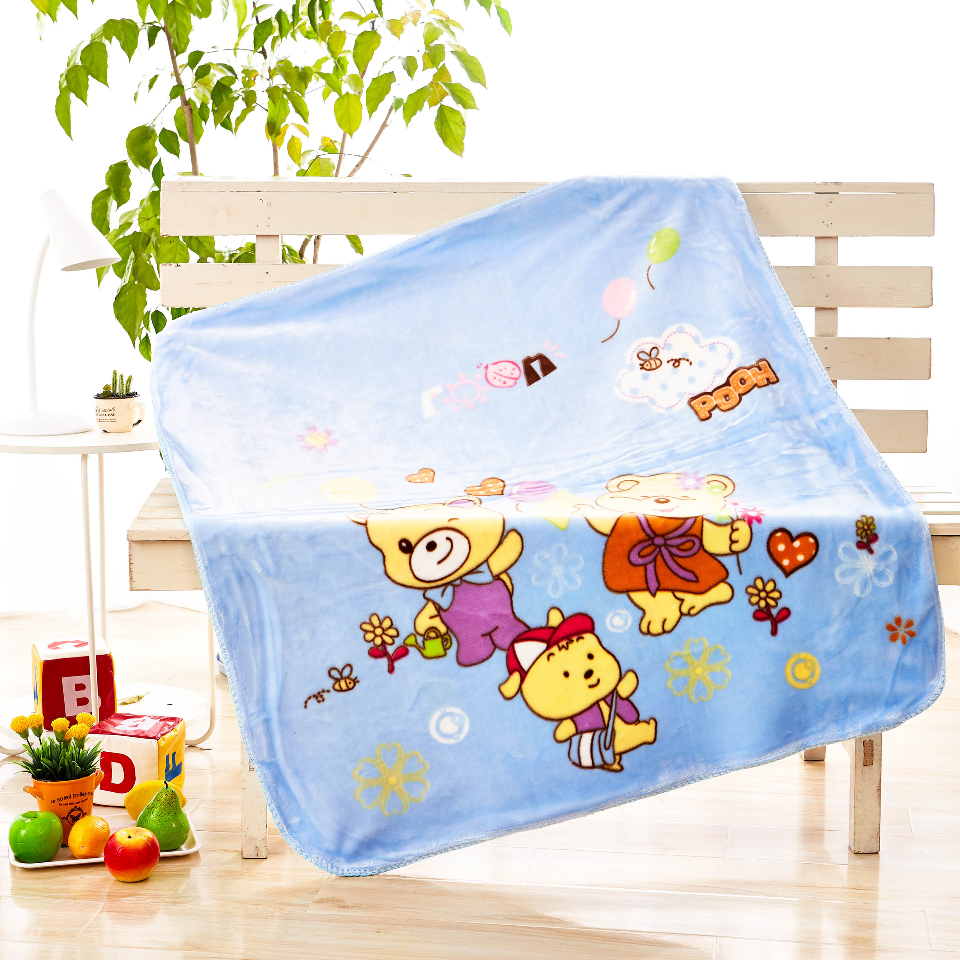 4851亲情谷婴幼儿盖毯 宝宝超柔毛毯 儿童卡通抱毯 云貂绒小童毯