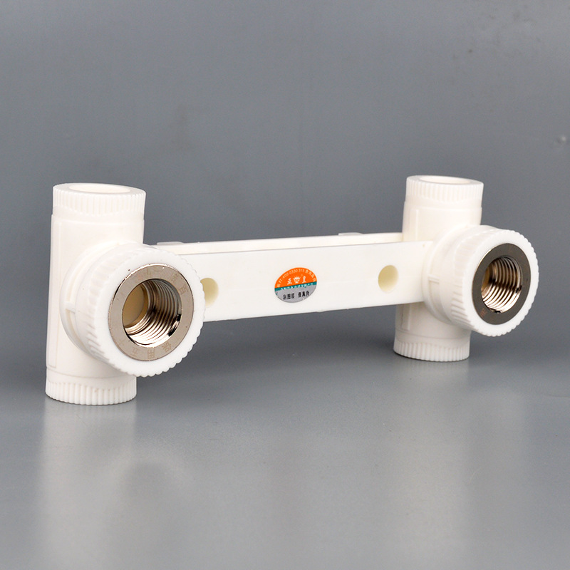 厂家供应 连体管件 连体弯 20x1/2 ppr双联内丝三通