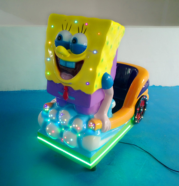 爆款热销玻璃钢摇摇车海绵宝宝投币摇摆机儿童游乐设备厂家直销