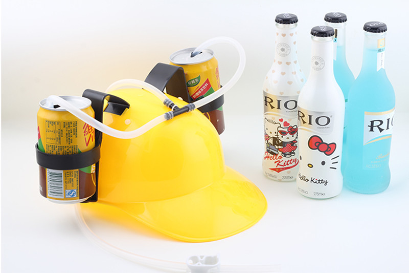 夏天懒人喝饮料啤酒帽子明星同款创意汽水可乐罐头帽男吸管帽