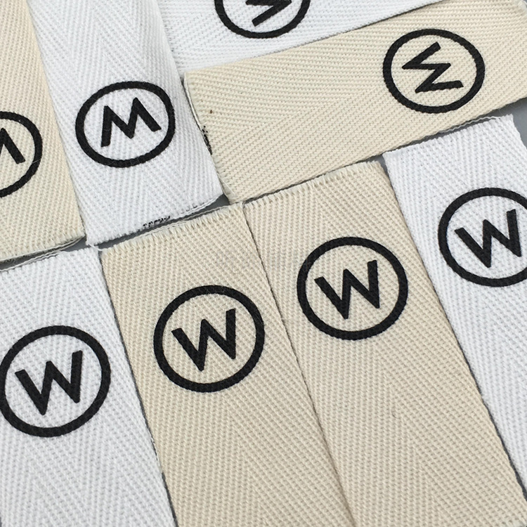 厂家定做服装水洗标高档水洗标 织带棉带印刷水洗唛印