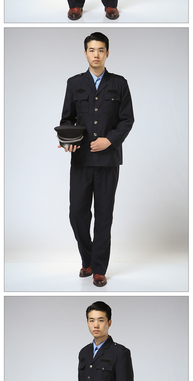 2016款老式保安春秋装斜纹新款安保物业春秋西服夹克执勤服批发