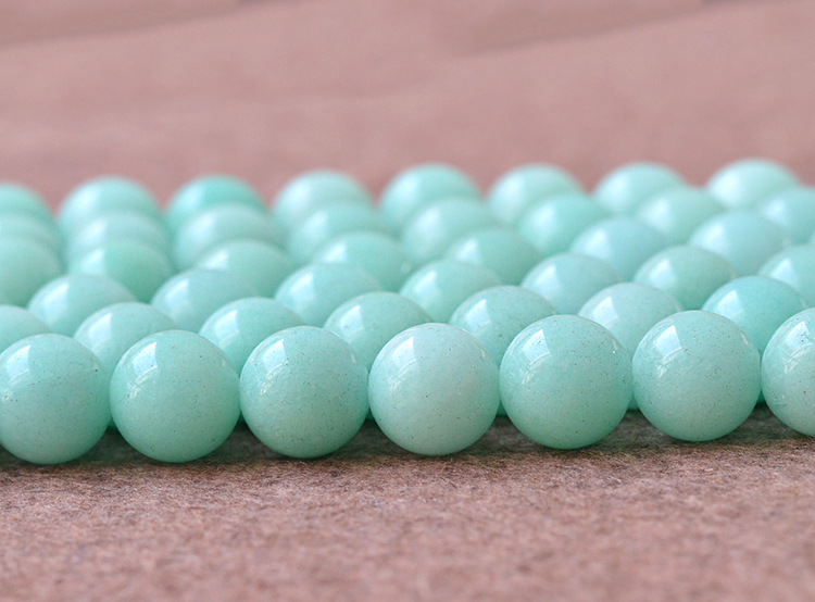 天然天蓝石散珠 珠径6-12mm天蓝石圆珠串珠 半成品diy饰品配件