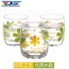 Printed Cup 6 sets Lead-free Glass tea Set Cup Heat explosion-proof Juice Cup household teacup