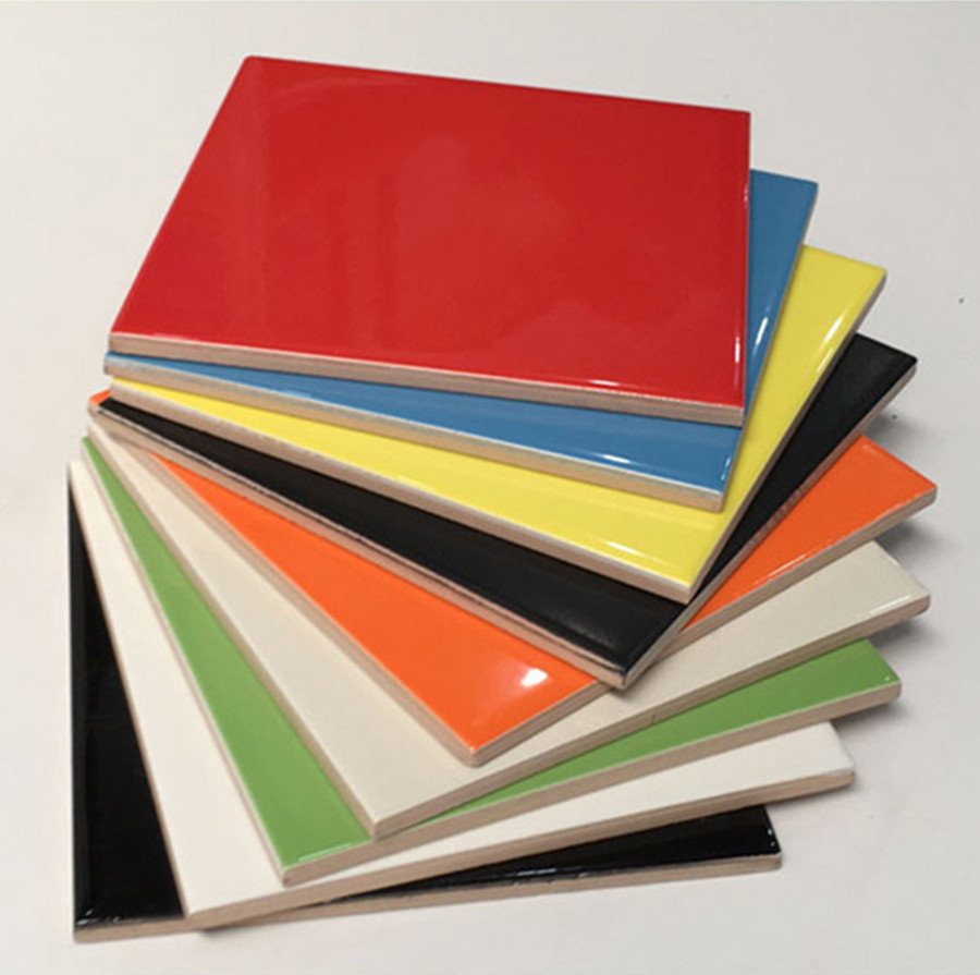 简约现代彩色餐厅墙砖150x150卫生间亮光纯色砖厨房瓷片釉面砖