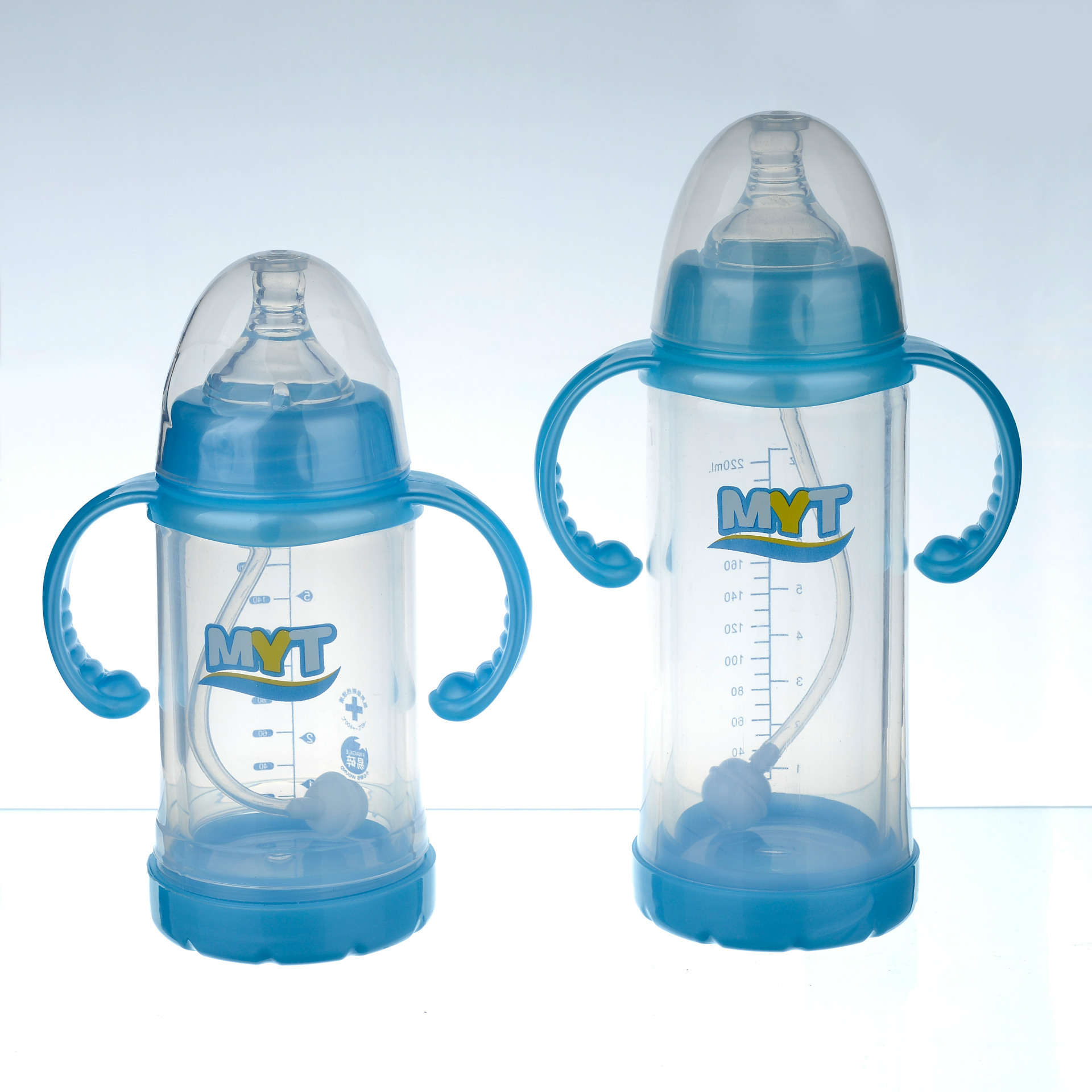 带手柄玻璃医用级宽口奶瓶 母婴用品批发 品名:美婴堂玻璃奶瓶220ml