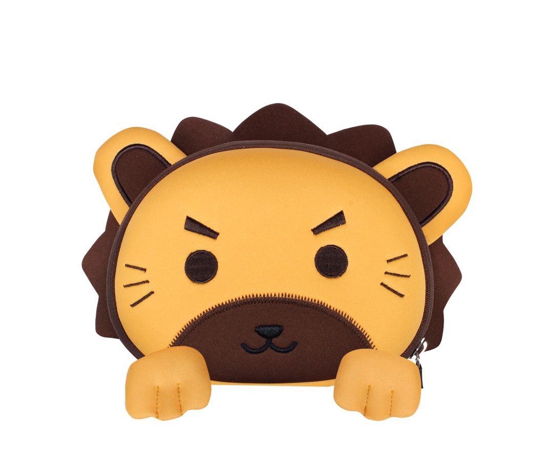 诺狐2017新品幼儿园防走失小背包可爱卡通小书包趴趴包小狮子款