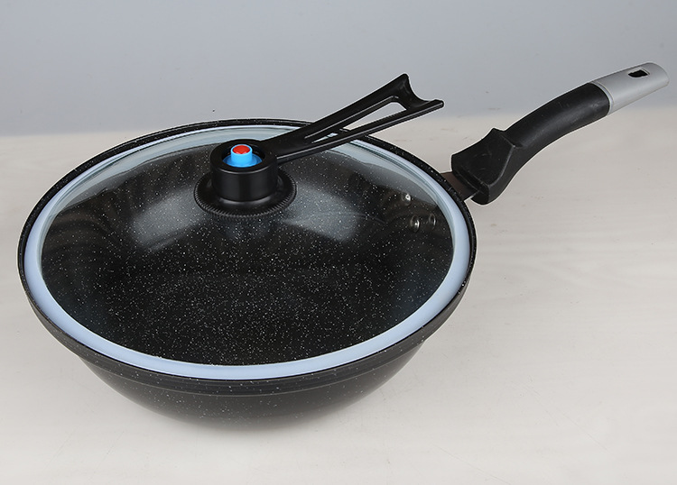 麦饭石真空锅 帝喜全能锅王无油烟不粘炒锅养生锅 厂家批发