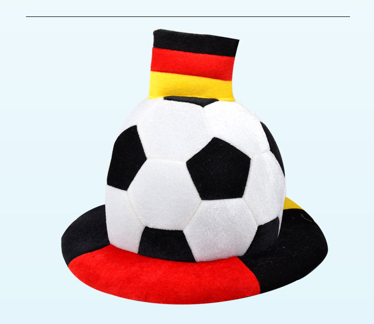 足球帽子 化妆舞会德国比利时球迷帽子表演装扮道具帽子批发
