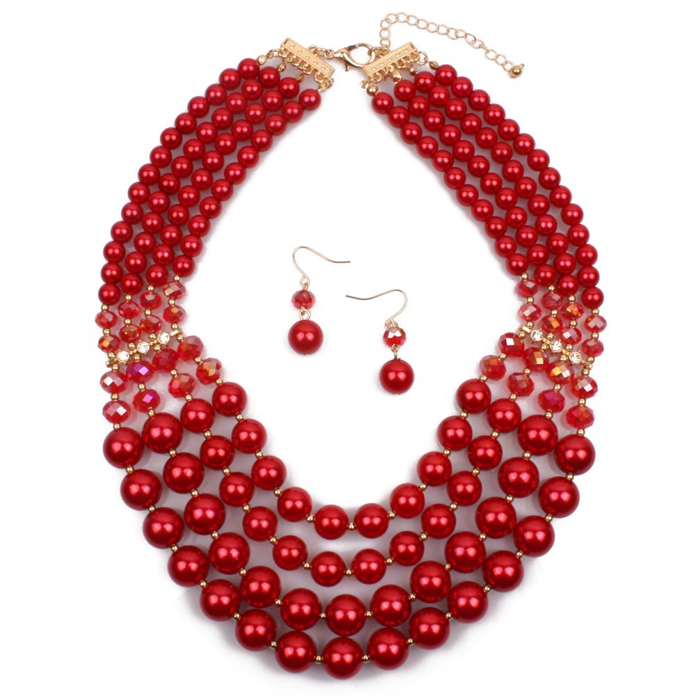 ebay亚马逊跨境新款 欧美时尚简约复古短款仿珍珠项链 6780