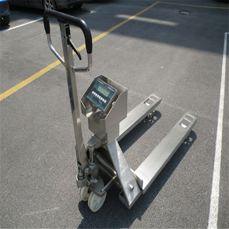 化工厂1t不锈钢电子叉车秤2吨电子称重叉车磅手动液压叉车秤