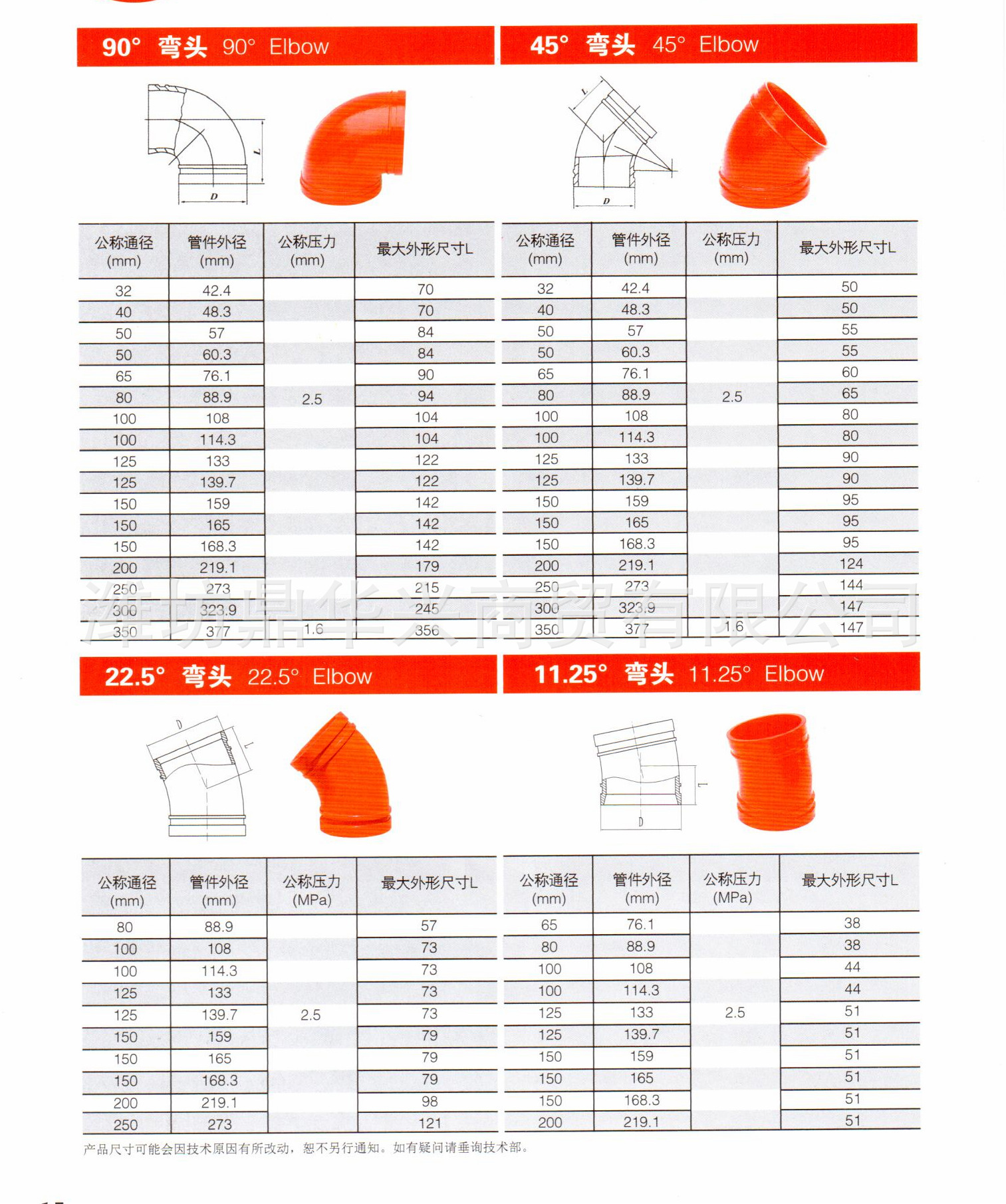 5度弯头沟槽管件消防管件11.5度弯头沟槽连接小.