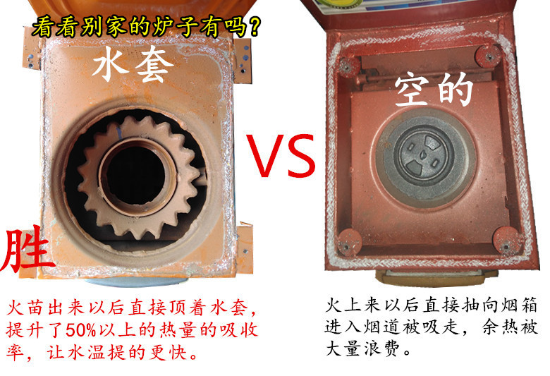 家用燃煤气化采暖锅炉地暖炉柴煤两用双水套双水盘双气化节能