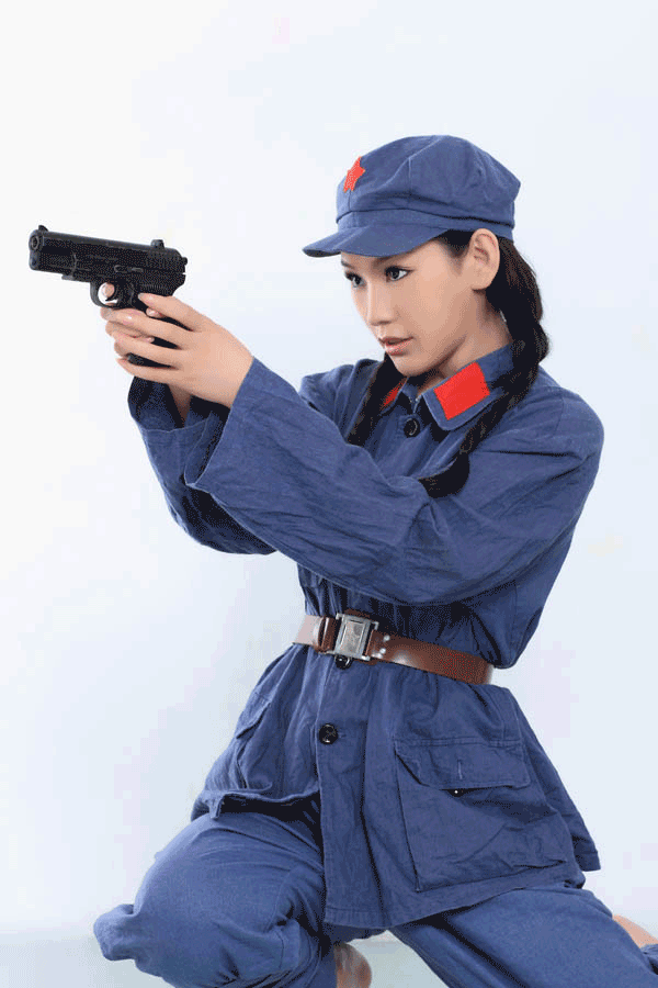 红军演出服 十送红军 服装 老式军装八路军 新四军八角帽 红军服