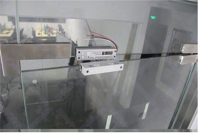 上下无框玻璃门电插锁 5线 12v 电磁锁