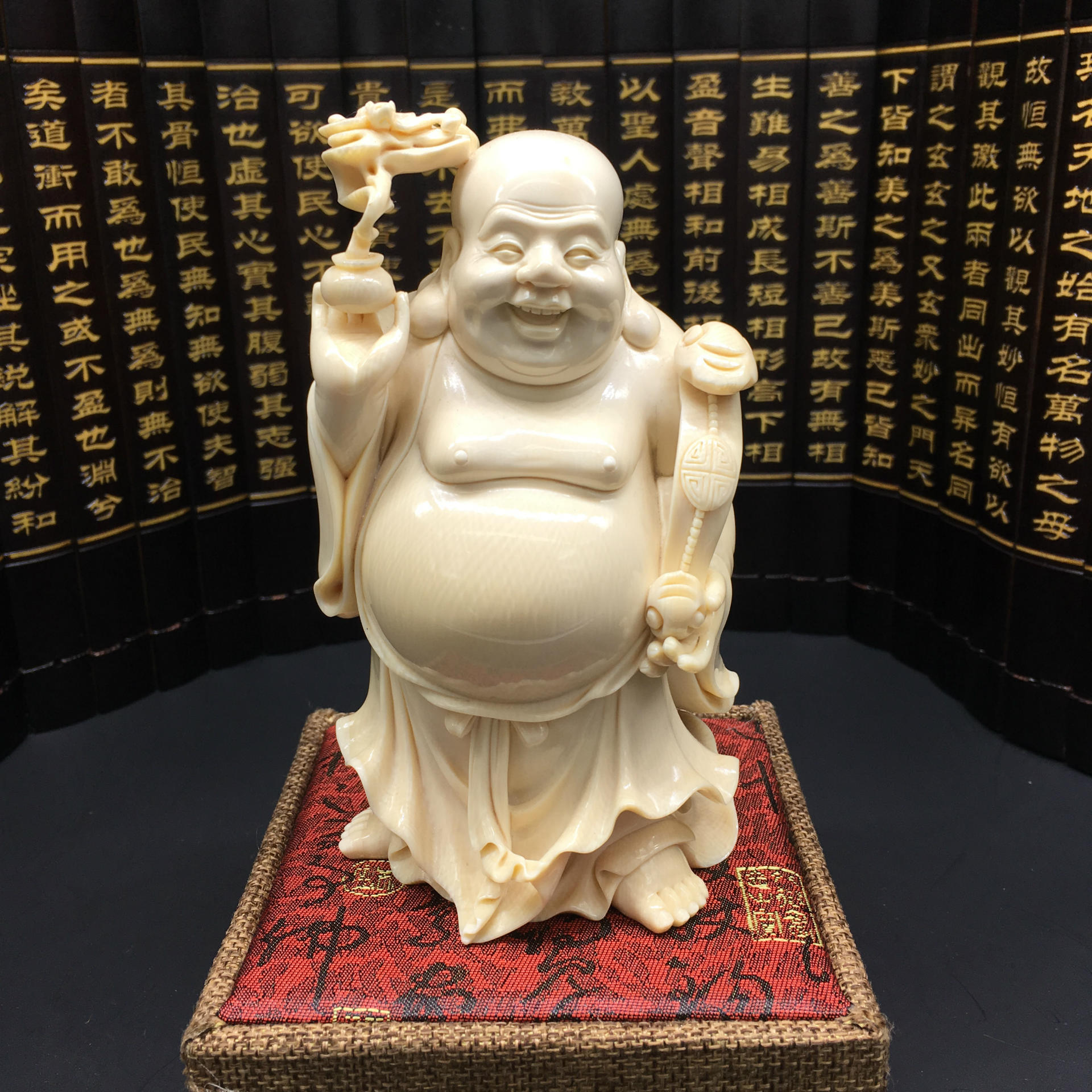 猛犸象牙精品摆件之如意笑佛