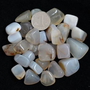 白玛瑙碎石 大颗粒15-20mm 天然水晶消磁石装饰花瓶鱼缸小石子