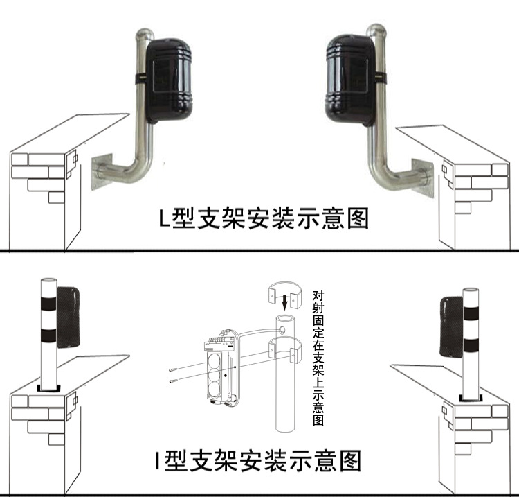 艾礼富 三光束红外对射探测器abe-50/100/150/200250稳定 质量好