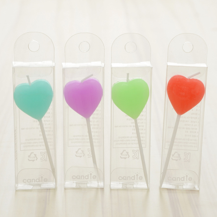 大红爱心蜡烛 可爱小迷你蜡烛心形型 创意生日插蛋糕 厂家批发