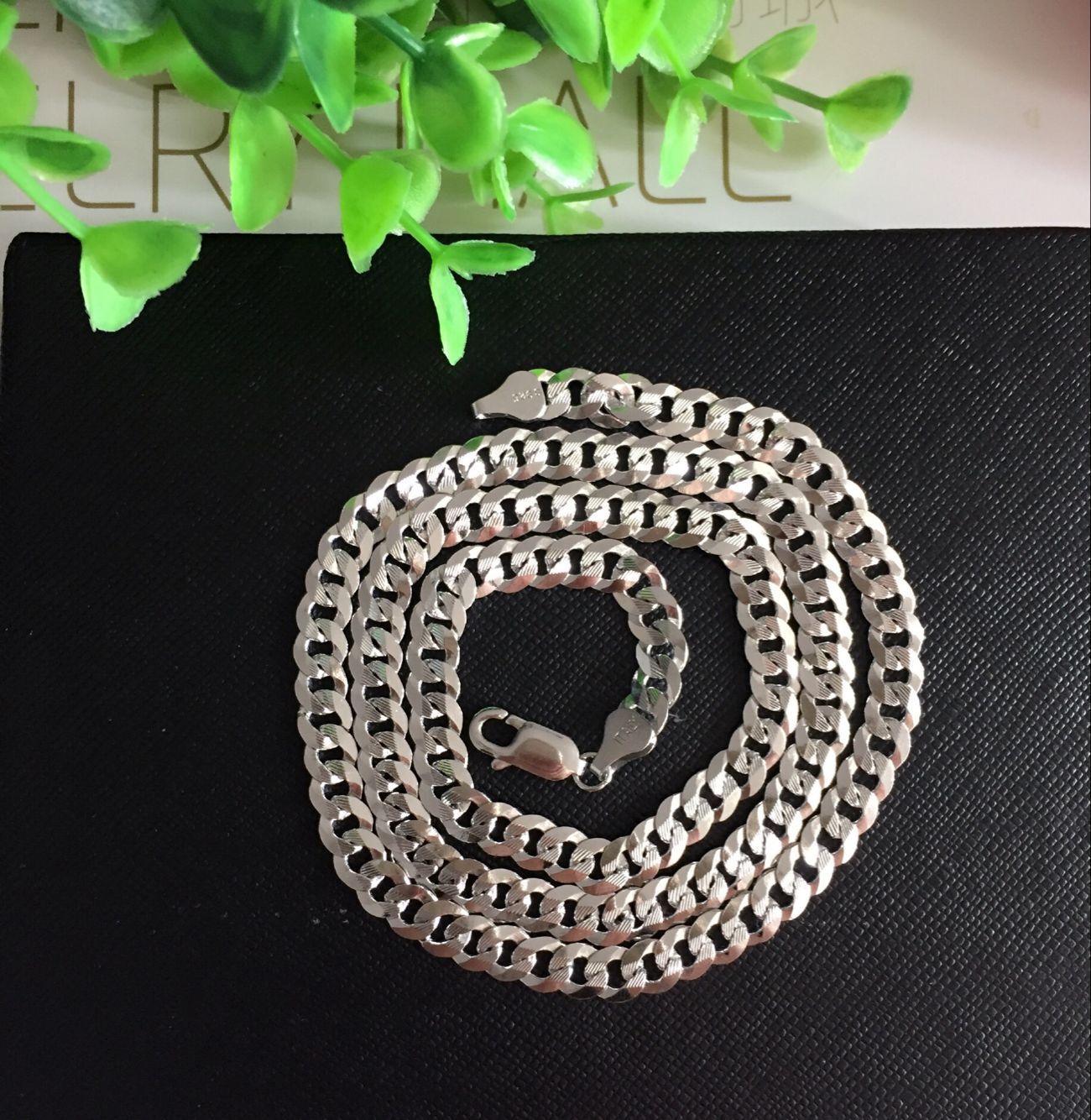 6mm22寸项链,男款项链批发,深圳925纯银首饰,高大上男颈链 饰品