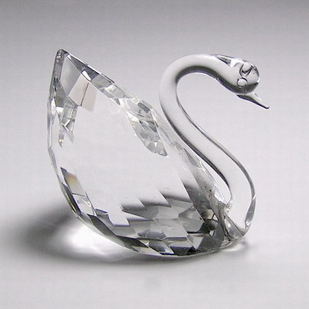 创意汽车磨削水晶工艺品 水晶黑天鹅摆件 家居水晶工艺品饰品