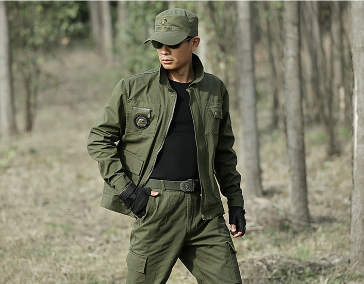 秋季户外军绿迷彩服套装 男士棉作训服军迷服装工作服