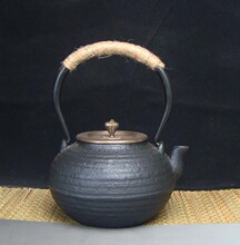 铸铁茶壶（平丸筋）无涂层手工铁茶壶家居泡茶壶可定制茶具礼品