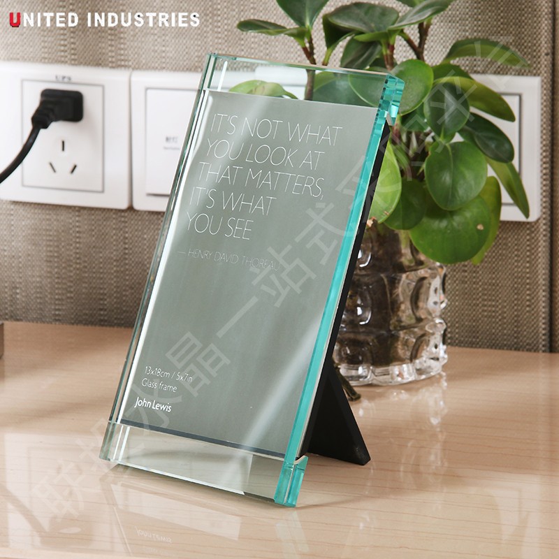 供应7寸加厚玻璃水晶相框创意可分离框架时-相框,相架