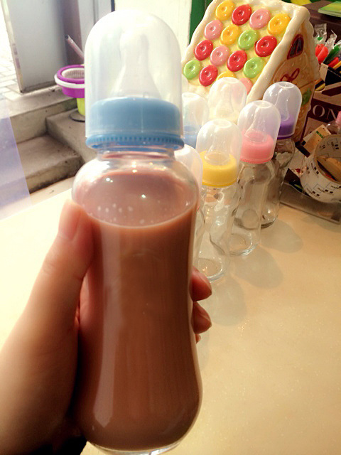 奶瓶奶茶瓶 小成人创意 玻璃奶瓶果汁奶茶店饮料瓶酸奶杯 批发