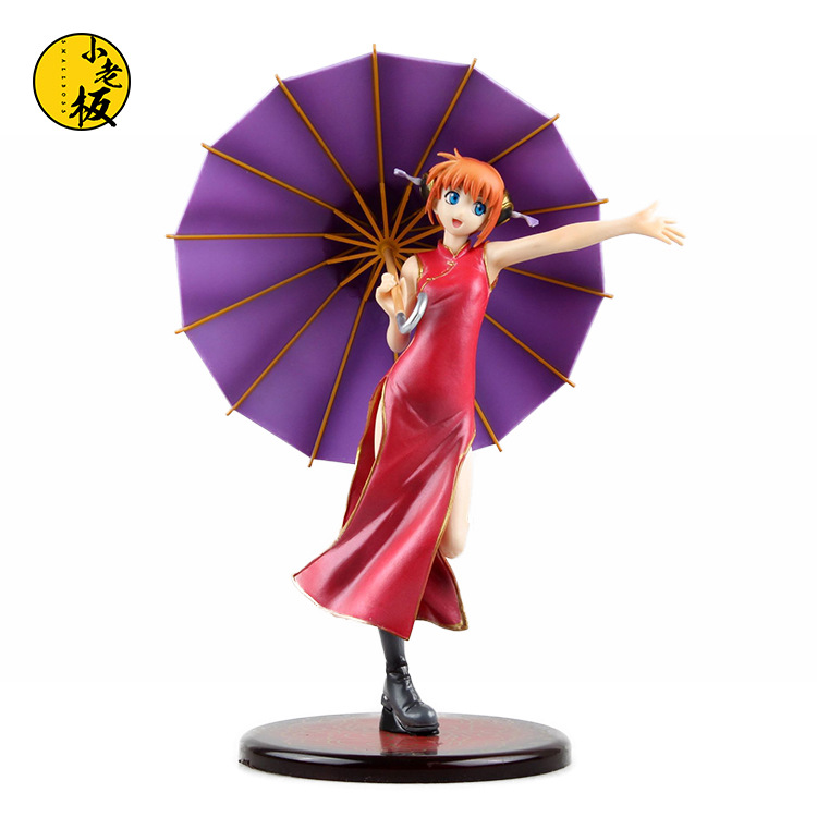 小老板动漫批发 gintama 美少女 银魂神乐手办 撑伞公仔模型摆件
