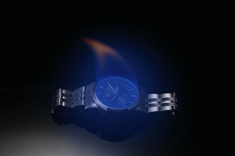 精品双日历手表 男士时尚油压立体面钢带防水石英表商务礼品手表