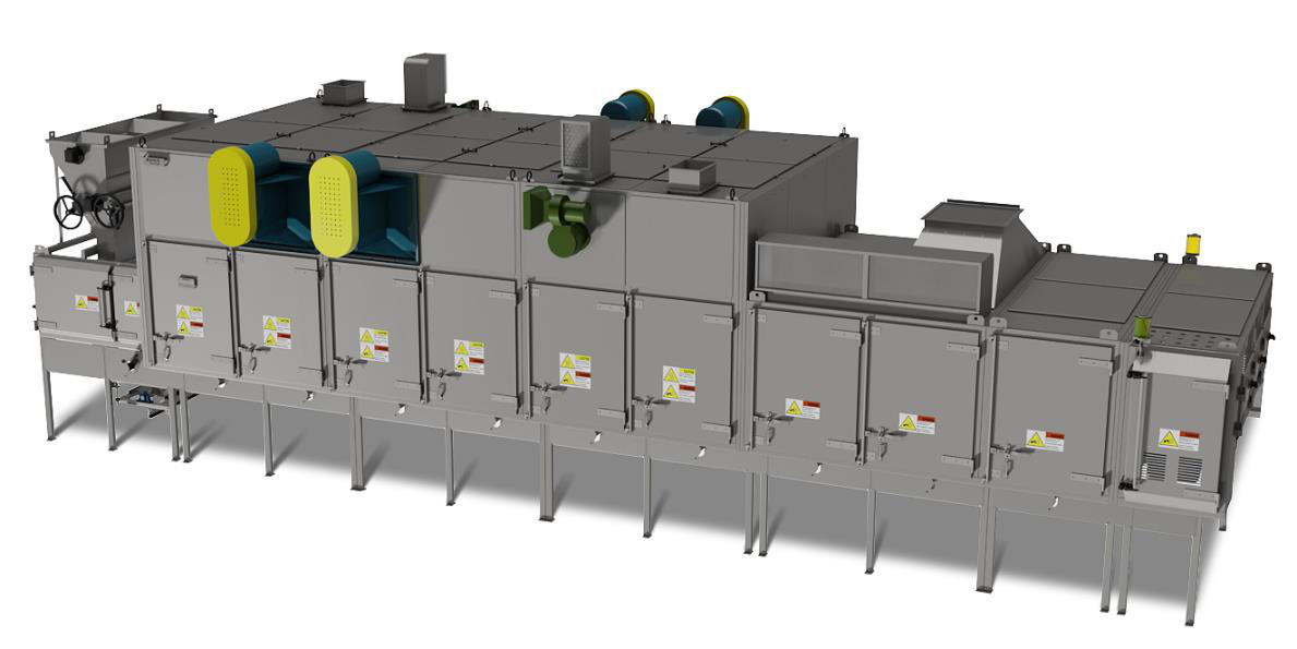厂家定制带式干燥机蔬菜水果粮食脱水烘干机