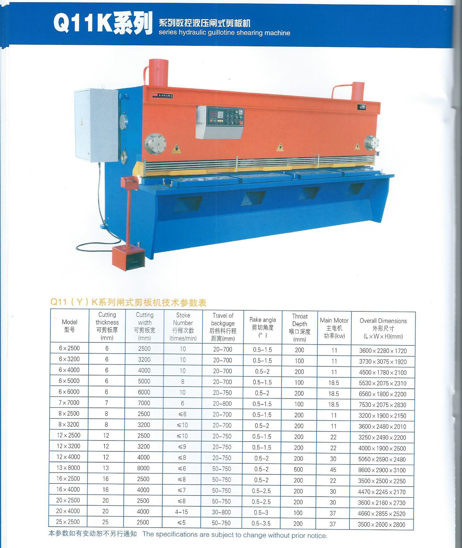 江苏倍思特q11k系列数控液压闸式剪板机6×5.
